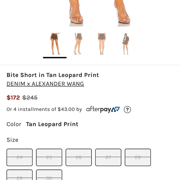 Alexander Wang Leopard Print Shorts - Picture 2 of 3